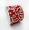 Designer’s Shop WR 63-5182 Holiday Red/White Ornaments Wired edge ribbon 2.5” x 10 yard